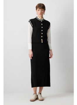 Touche Vest Skirt Knitwear Set  - Image 3