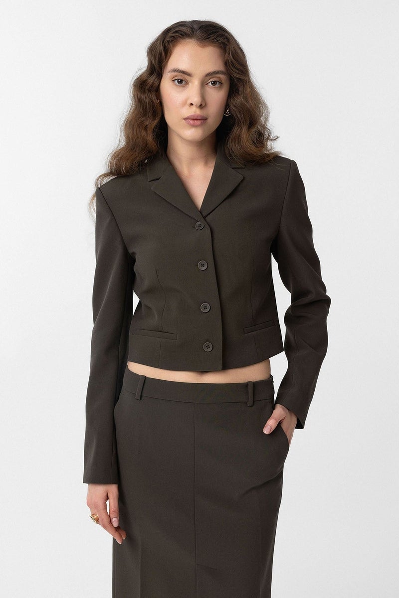 Antioch Crop Women's Blazer Jacket - Image 1