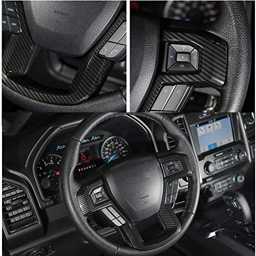 Keptrim for F-150 ABS Carbon Fiber Steering Wheel Cover Trim for 2015 2016 2017 2018 2019 2020 Ford F150, for 2017-2022 F250 F350, for 2018-2021 Ford Expedition - Image 5