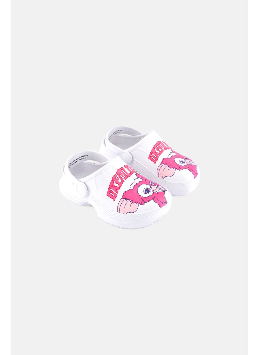Gremlins Toddler Girls Sling Back Clogs, White  - Image 1