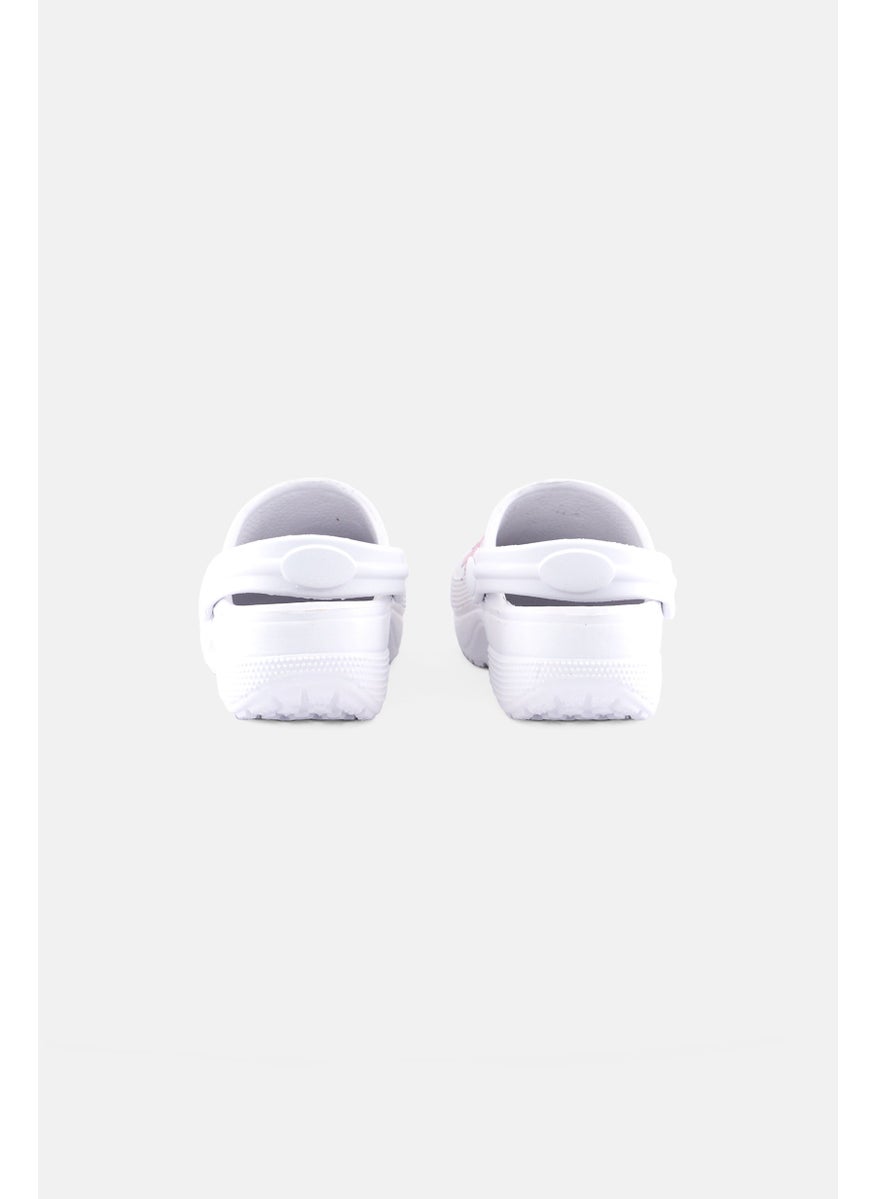 Gremlins Toddler Girls Sling Back Clogs, White  - Image 2