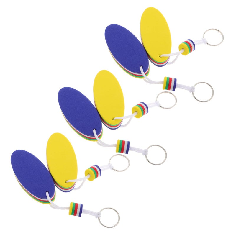6 Pieces Oval Foam Floating Keychain for Boating Fishing Surfing and Sailing Water Sports - Image 2