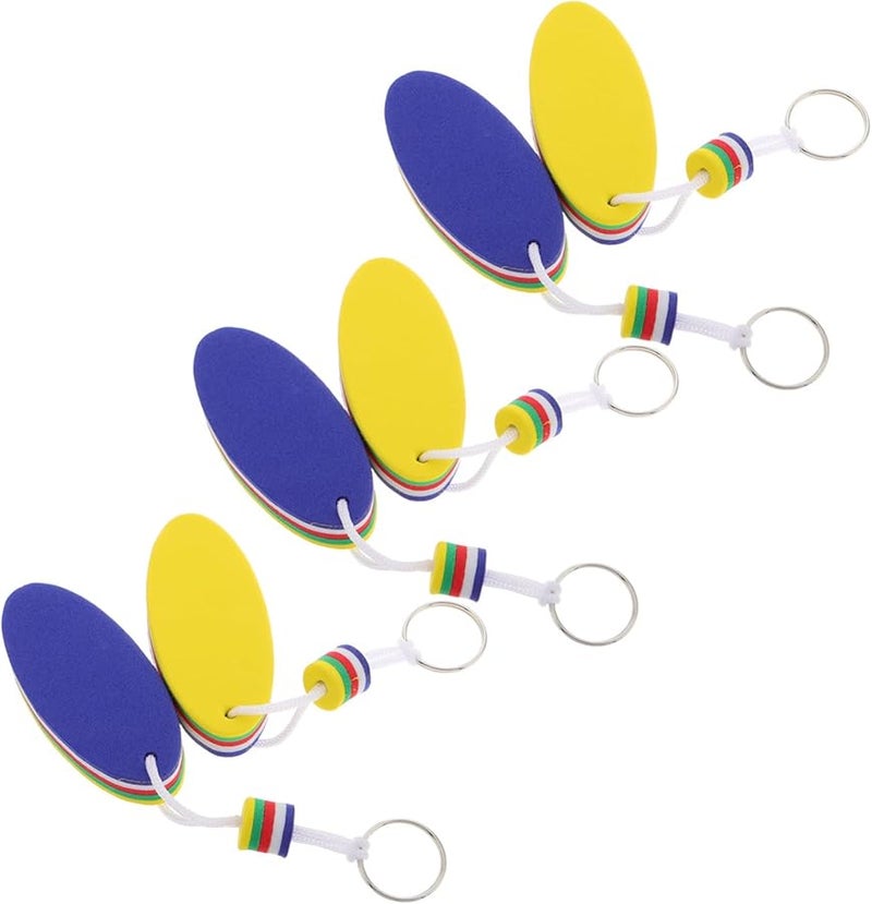 6 Pieces Oval Foam Floating Keychain for Boating Fishing Surfing and Sailing Water Sports - Image 1