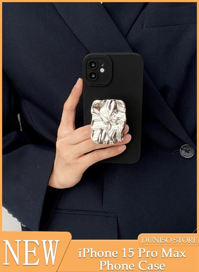 DUNISO iPhone 15 Pro MAX Phone Case 6.7" Full Body Protective Phone Cover With Phone Holder Anti-fall Phone Case Built-in Screen and Camera Protector For Apple 15 Pro MAX Phone Case - Image 1