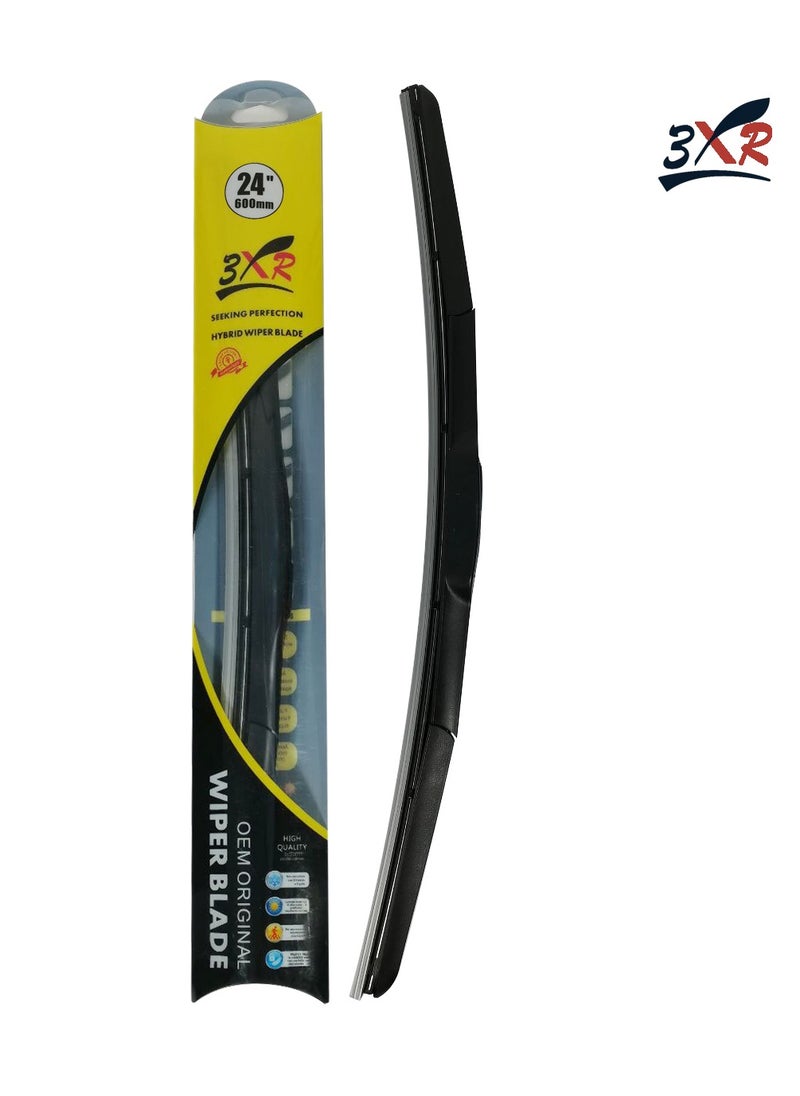 3XR 3XR Car Wiper Blade Premium Model 24 inch 600mm Hybrid Wiper Blade All Season Universal Car Wiper Blade 1 Pcs  - Image 1