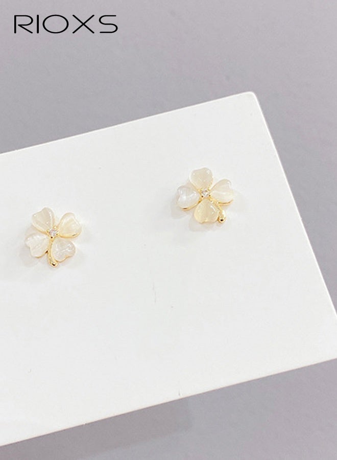 ريوكس 3 قطع من أقراط الأذن الفضية الإسترلينية عيار 925 للنساء، تحتوي كل بطاقة على ثلاثة أزواج من الأقراط، مطلية بالذهب وصديقة للبيئة - Image 3