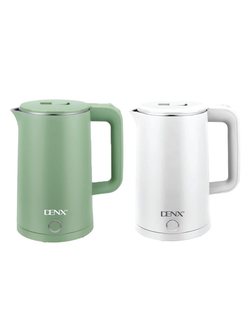 دينكس غلاية كهربائية من ستانلس ستيل مقاوم للصدا | سطح مزدوج الطبقات بملمس بارد بسعة 1.8 لتر  تسخين فائق السرعة بقوة 1500 واط | ايقاف تلقائي وحماية من الغليان الجاف , أخضر - Image 3