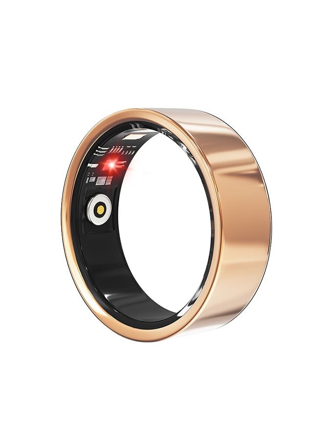 Smart Ring, Health Tracker for Women Men, Fitness Tracker with Heart Rate, Blood Oxygen, Sleep Monitor, Calories, Step Counter, IP68 Waterproof Smart Ring for iPhone  Android, No Subscription Fee (Gold, 8#) - Image 1