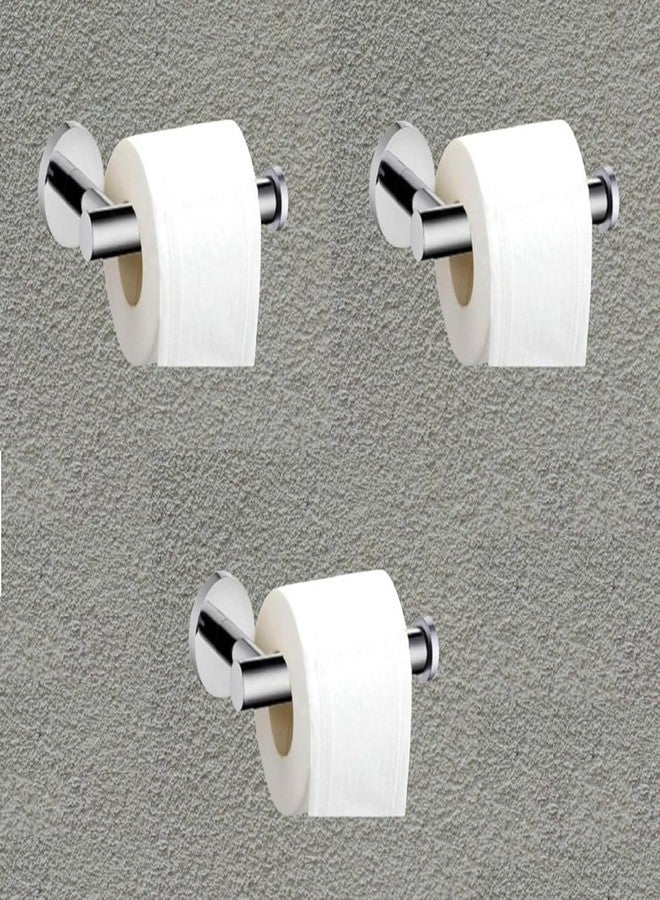 FOLX FBA15 Wall Mount Toilet Tissue/Napkin Paper Roll Holder for Bathroom, Kitchen Tissue Roll Stand, 304 Grade Stainless Steel, Home and Bathroom Accessories (3, Silver Chrome) - Image 1