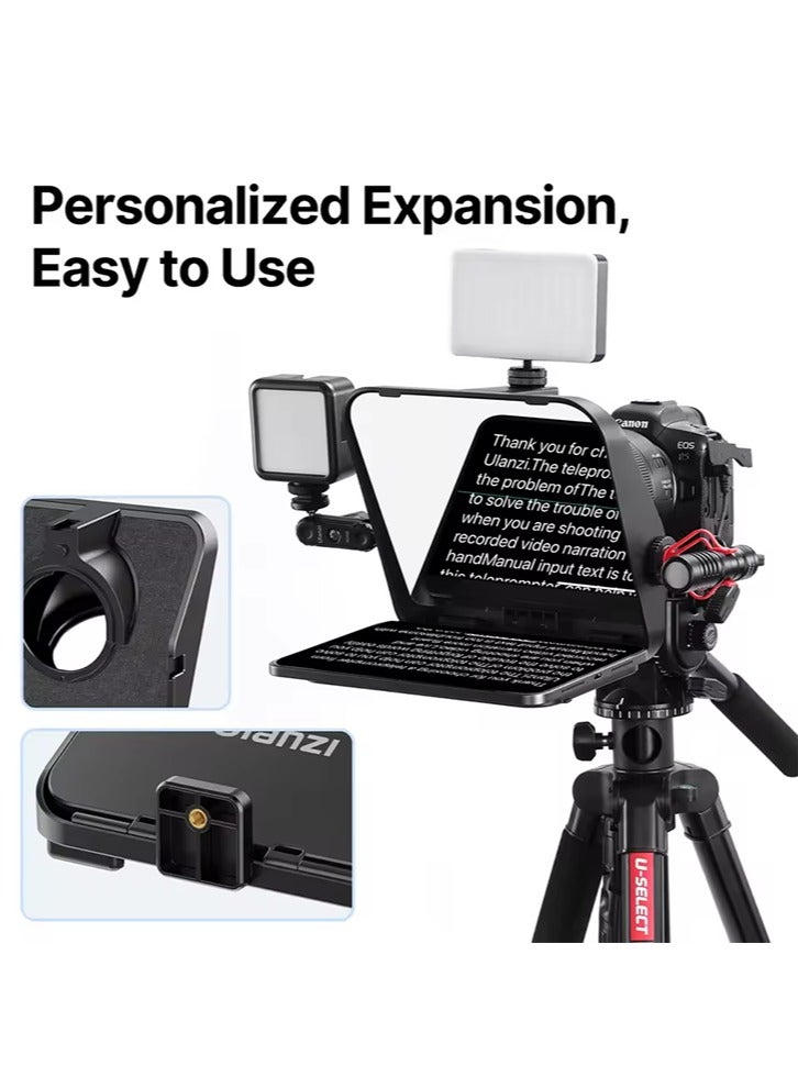 يولانزي جهاز تلقين عالمي Ulanzi RT02، كاميرا DSLR، هاتف ذكي، جهاز لوحي، كمبيوتر محمول، جهاز تلقين، بث مباشر، تسجيل فيديو - Image 4