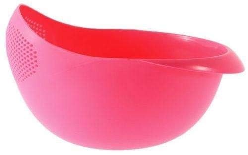Leawall Rice Bowl Pulses, Fruits, Vegetable, Noodles, Pasta, Washing Bowl & Strainer (multi color, 1pc) - Image 1