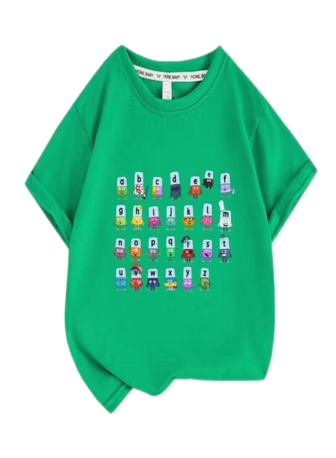 Numberblocks Unisex Short Sleeve Stylish Top TShirt cotton Tee for Boys Girls Kid Children - Image 1