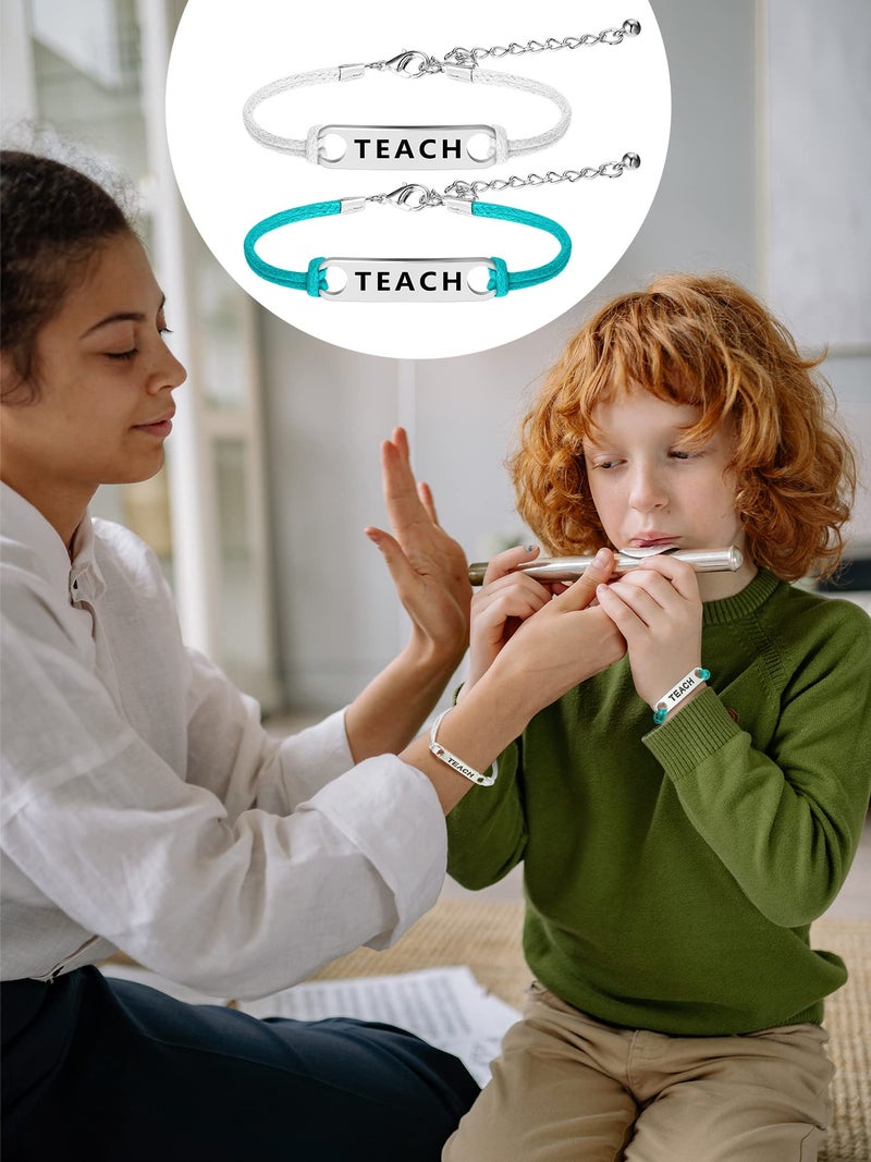 Batiyeer 24 قطعة أساور بركة تعليمية ملونة هدايا تخرج للنساء والرجال أساور تقدير المعلم هدية تخرج هدية يوم المعلم هدايا (أسلوب جديد) - Image 5