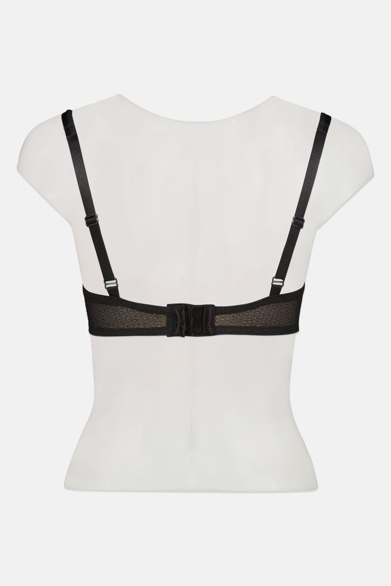 TRIUMPH Women Textured Padded Underwired Bra, Black - Image 2