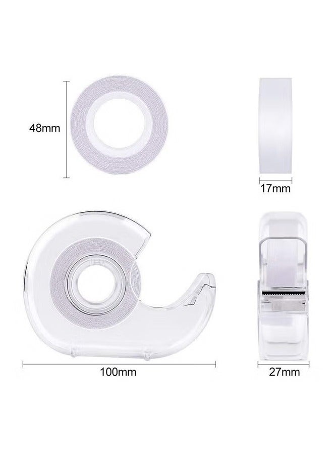 HY Double Sided Fashion Body Tape, Beauty Tape, Clear Fabric Double Sided Tape for Clothing Dress Wedding Prom Lingerie Clothing Dress Tape with Dispenser 10 M Clear(2 Rolls)  - Image 2