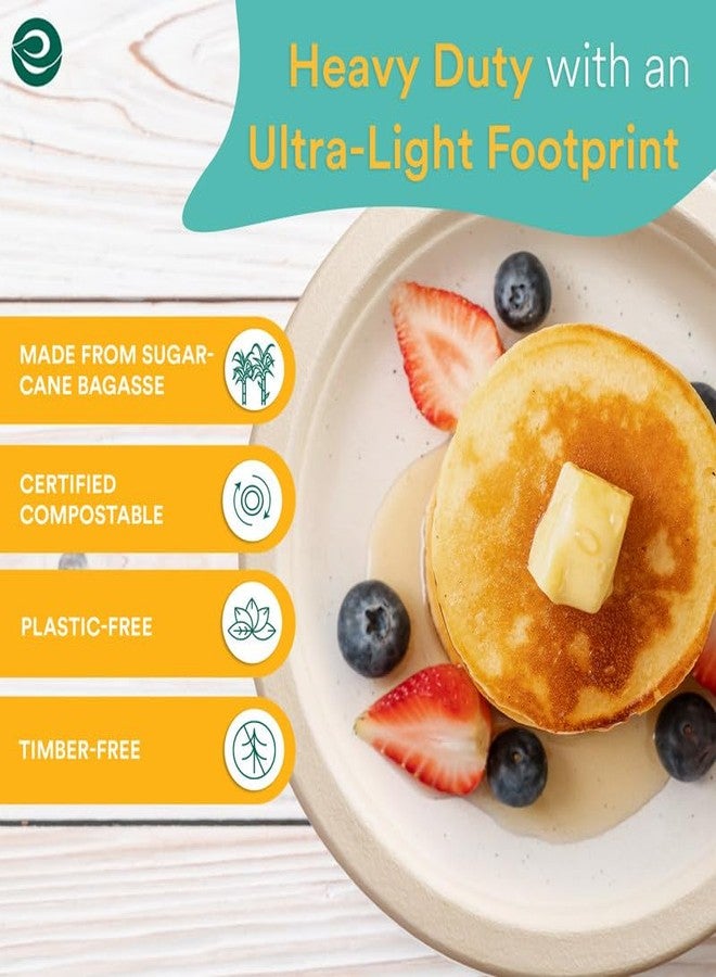 ECO SOUL Compostable 9 Inch Biodegradable Disposable Paper Plates | Eco-Friendly Dinner, Party, Wedding, Event - Image 3
