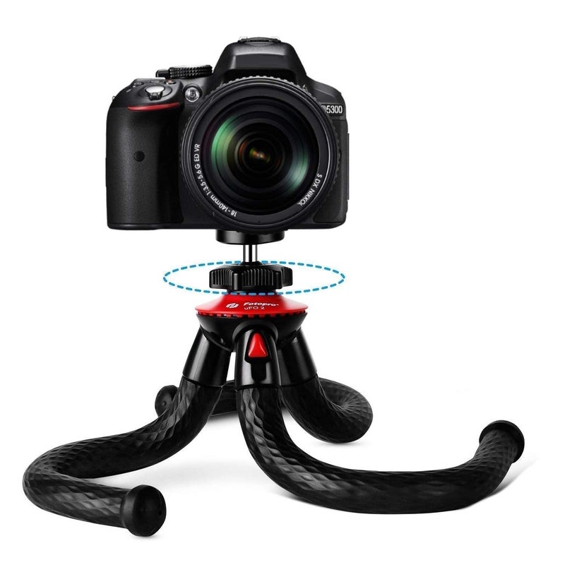 Fotopro UFO2 11'' Gorilla Tripod for Smartphone with Phone Mount | Waterproof Tripod for Time-Lapse Photography 360° Spherical for GoPro | Flexible Gorilla Stand for DSLR&Action Camera | Payload 0.8kg - Image 1