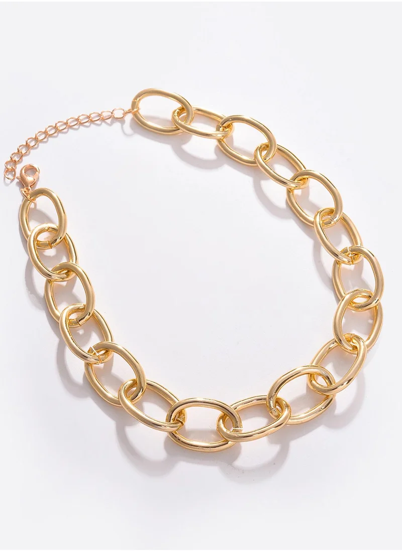 SOHI Contemporary Chain Necklace
