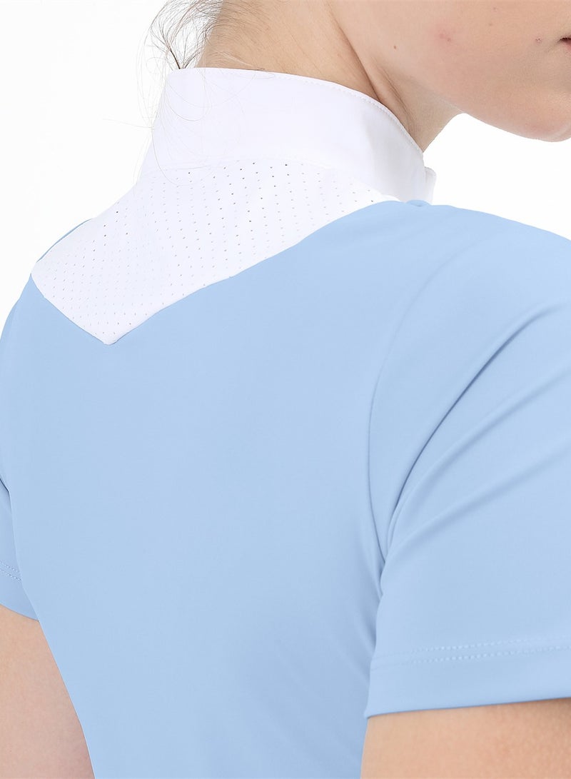 general Women Short Sleeve Equestrian T-shirts Summer Breathable Riding Horse Tops with M Pattern Equestrian Clothes - Image 3