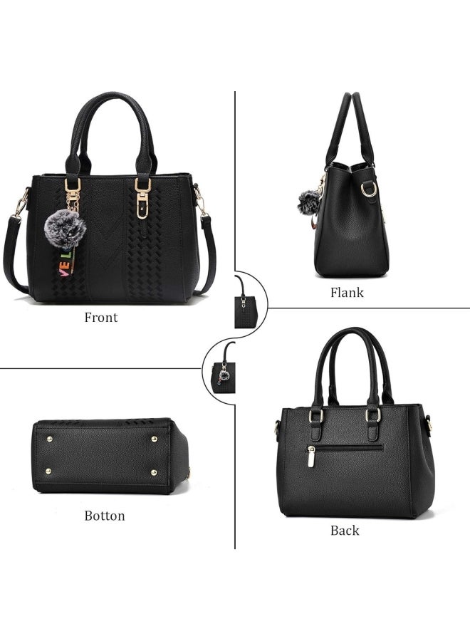 Women's Versatile Solid Color Crossbody Bag, Ladies PU Leather Shoulder Bag Crossbody Bag Sling Bag Side Bag Carry Bag, Large Capacity Handbag Tote Bags Clutch Bag for Girls and College Students - Image 5