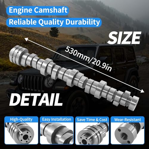 EPChunMi 6.4 Hemi 5038419AB Engine Camshaft Replaces for 2012-2022 Chrysler 300 for Dodge Challenger Charger for Jeep V8 6.4L OHV Engine - Image 4