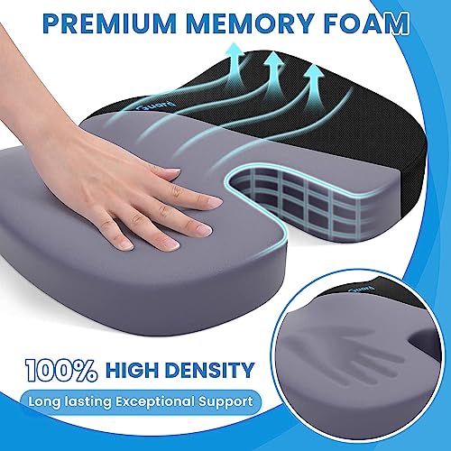 TushGuard Seat Cushion, Office Chair Cushions, Car Seat Cushion, Non-Slip Sciatica & Back Coccyx Tailbone Pain Relief Chair Pad, Memory Foam Butt Pillow for Computer Desk, Office Chair(Black, XXL) - Image 3