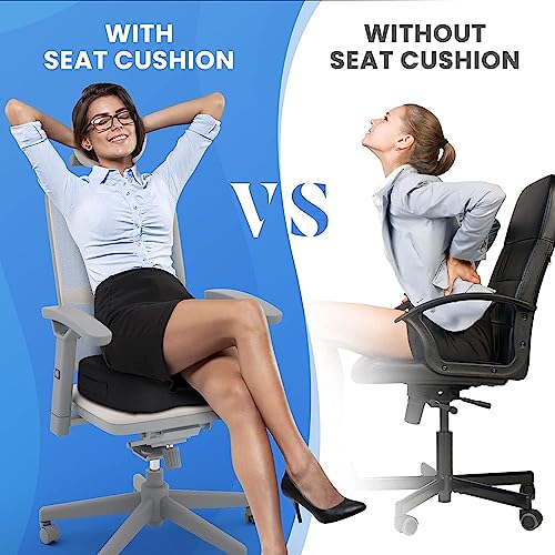 TushGuard Seat Cushion, Office Chair Cushions, Car Seat Cushion, Non-Slip Sciatica & Back Coccyx Tailbone Pain Relief Chair Pad, Memory Foam Butt Pillow for Computer Desk, Office Chair(Black, XXL) - Image 5