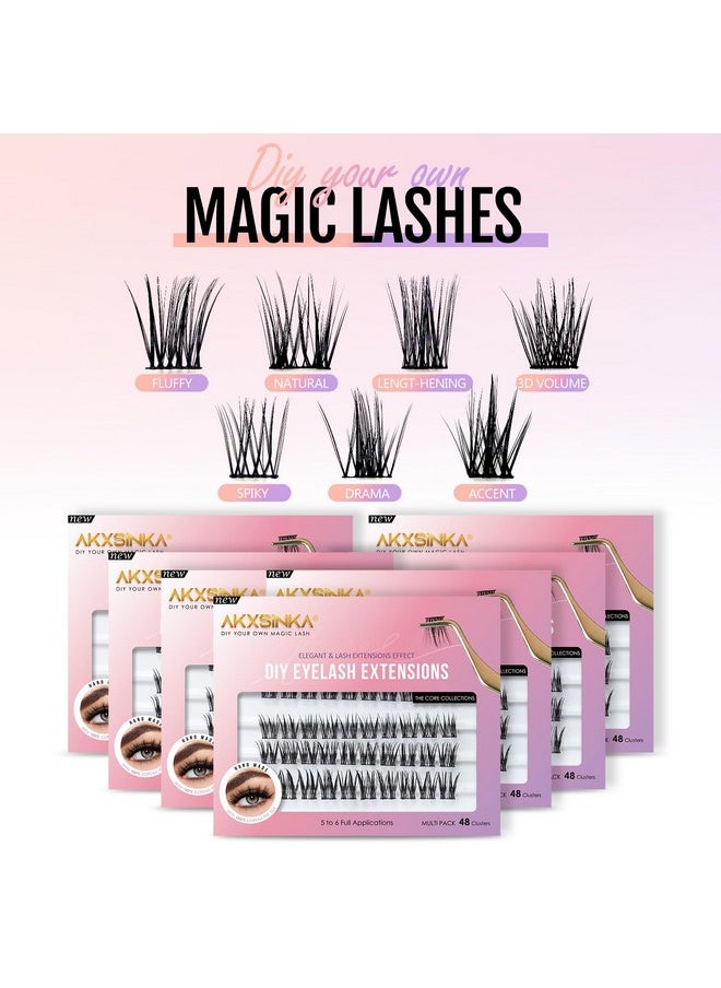 Cluster Lashes C Curl Diy Lash Extensions Weightless Thinnest Lash Bands Multipack Of 48 Wispy At Home Cluster Eyelash Extensions