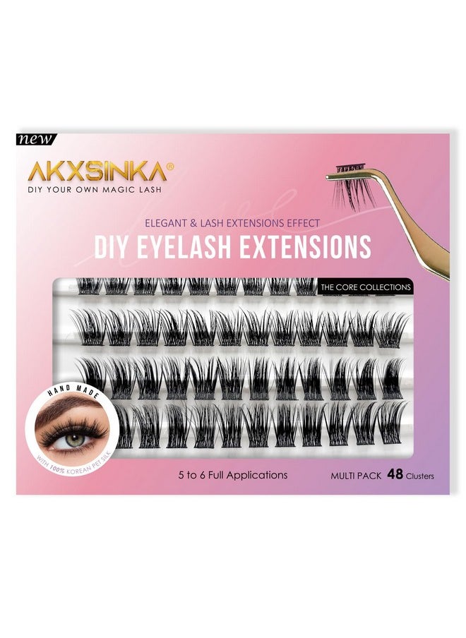 Cluster Lashes C Curl Diy Lash Extensions Weightless Thinnest Lash Bands Multipack Of 48 Wispy At Home Cluster Eyelash Extensions