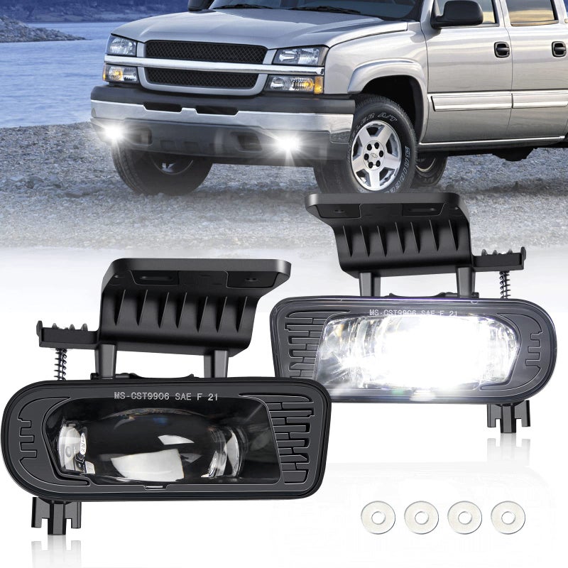 OPP ULITE LED Fog Lights for Chevy Silverado 1500 2500 19992002 20002001 Silverado 1500HD 2500HD 3500 20002006 Chevrolet Suburban Tahoe Bumper Driving Fog Light Plug N Play 2PC Pack