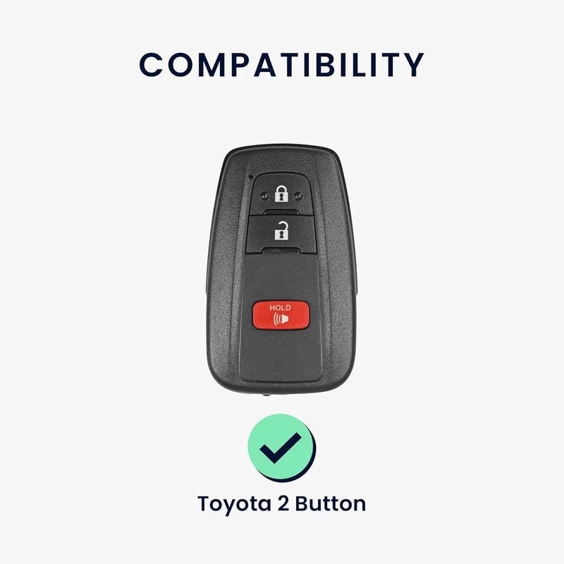 Smart Key Fob Cover _ Compatible with Toyota RAV4 Prius Auris Yaris Camry Corolla C-HR Land Cruiser Prado Verso S _ Full Protection with Stylish Design - Image 1