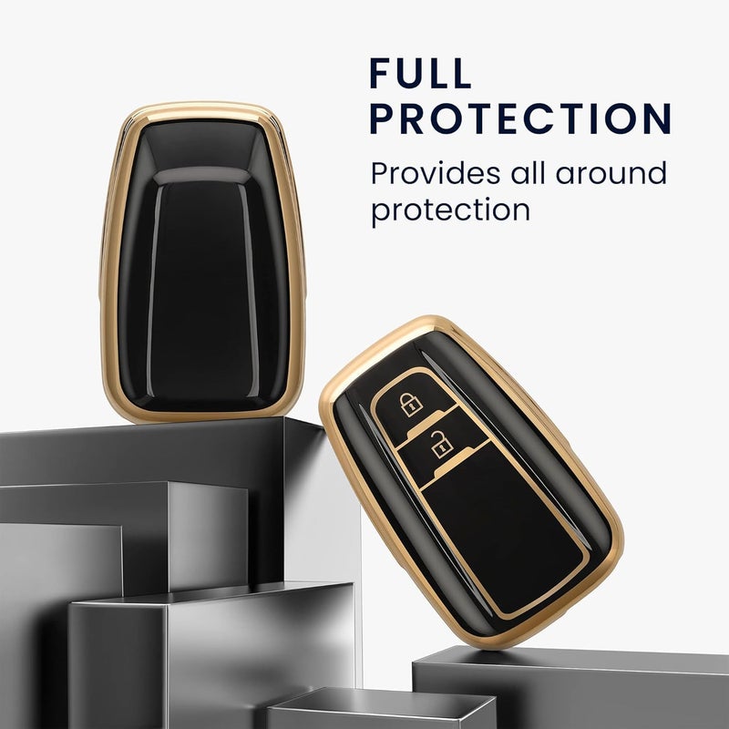 Smart Key Fob Cover _ Compatible with Toyota RAV4 Prius Auris Yaris Camry Corolla C-HR Land Cruiser Prado Verso S _ Full Protection with Stylish Design - Image 3