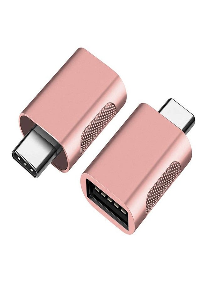 BEYEE USB Female to USB-C Male Adapter 2-Pack, USB C to USB Adapter Thunderbolt 3 to USB Female Adapter OTG for MacBook Pro2019,MacBook Air 2020,iPad Pro 2020,More Type-C Devices (Rose Gold) - Image 1