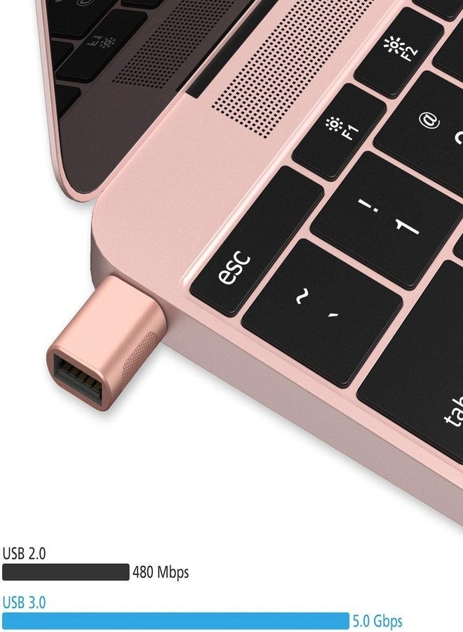 BEYEE USB Female to USB-C Male Adapter 2-Pack, USB C to USB Adapter Thunderbolt 3 to USB Female Adapter OTG for MacBook Pro2019,MacBook Air 2020,iPad Pro 2020,More Type-C Devices (Rose Gold) - Image 4