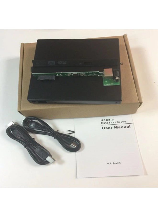 Generic Notebook Optical Drive SATA To USB2.0 External Optical Drive Box 9.5/12.7mm Optical Drive Direct Supply-Color:Black 9.5Sata Optical Drive Kit  - Image 2