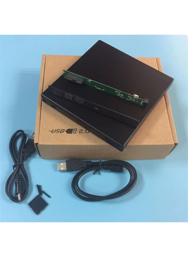 Generic Notebook Optical Drive SATA To USB2.0 External Optical Drive Box 9.5/12.7mm Optical Drive Direct Supply-Color:Black 9.5Sata Optical Drive Kit  - Image 1