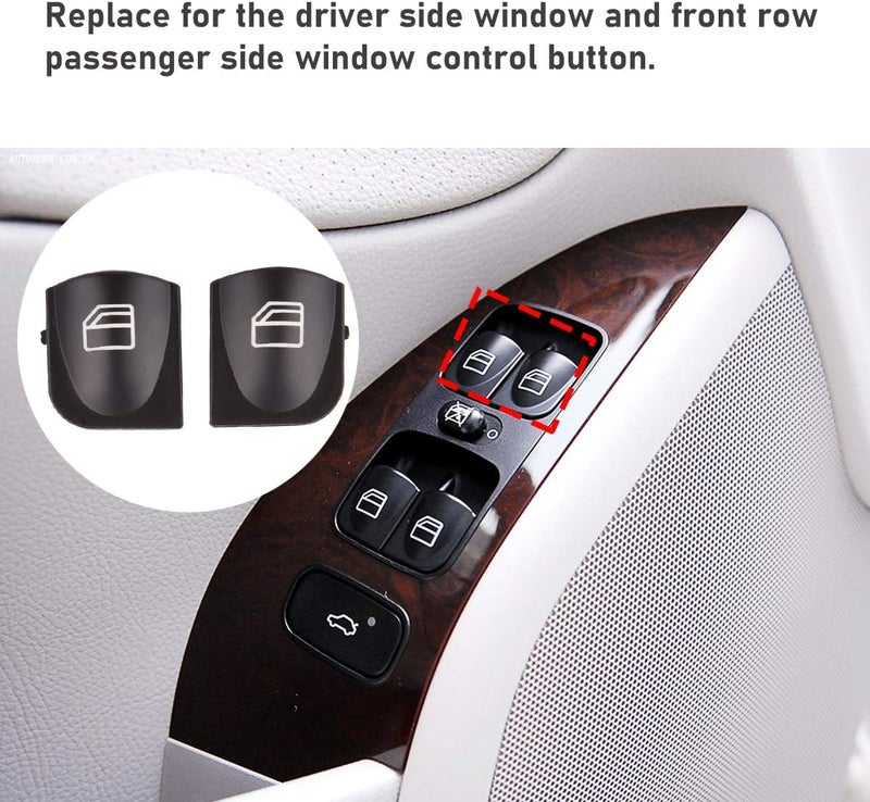 Jaronx 2PCS Driver Window Switch Button Covers for Mercedes Benz - Image 2
