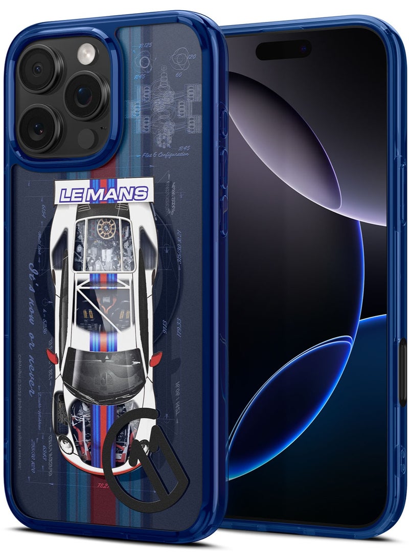 Spigen - Ultra Hybrid T MagFit for iPhone 16 Pro MAX Case Cover [Camera Control Button Cover] with MagSafe [3D Spatial Effect with Hexa-Layer Print] - C11 Le Mans - Image 1
