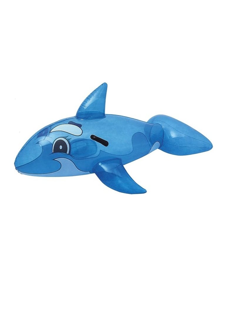Bestway Transparent Whale Rider – Fun and Exciting Inflatable Pool Float for Kids, Perfect for Water Play and Pool Adventures  - Image 1