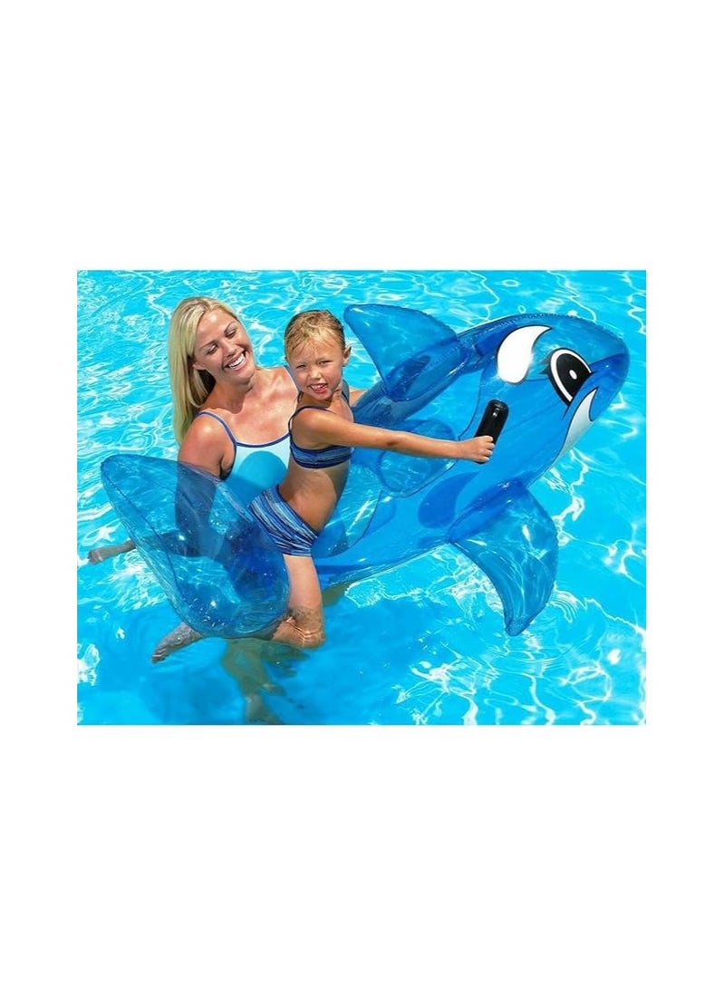 Bestway Transparent Whale Rider – Fun and Exciting Inflatable Pool Float for Kids, Perfect for Water Play and Pool Adventures  - Image 3