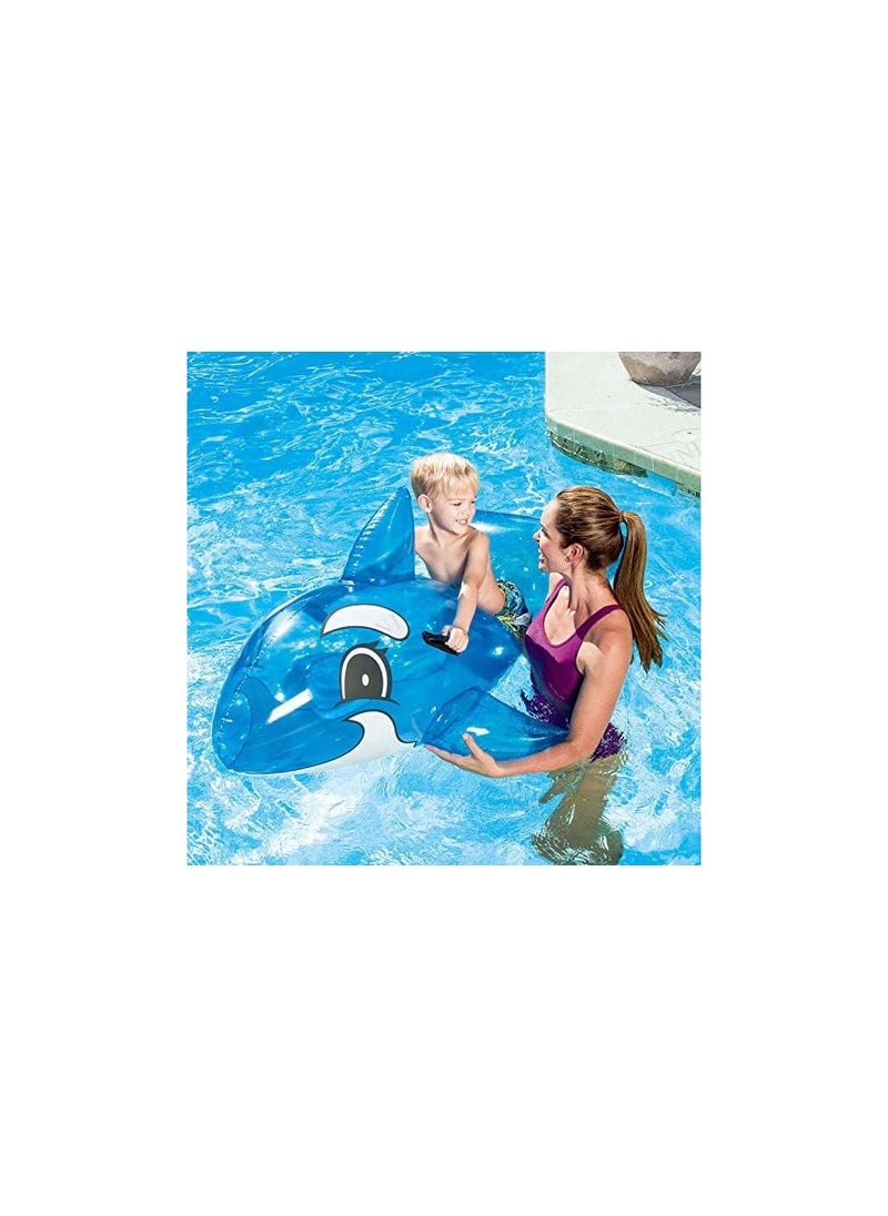 Bestway Transparent Whale Rider – Fun and Exciting Inflatable Pool Float for Kids, Perfect for Water Play and Pool Adventures  - Image 2