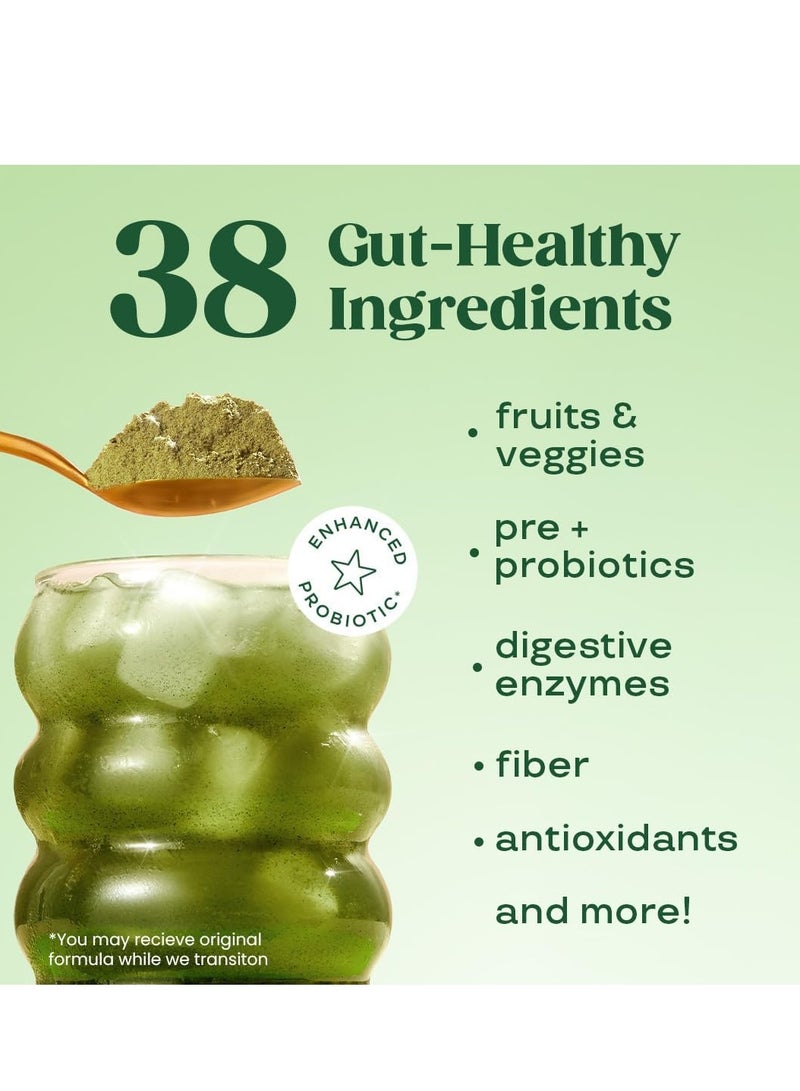 بلوم التغذية مسحوق بلوم نيوترشن سوبرفود جرينز، إنزيمات هضمية مع البروبيوتيك والبريبايوتكس، صحة الأمعاء، تخفيف الانتفاخ للنساء، كلوريلا، مزيج عصير أخضر مع مسحوق جذر البنجر، 30 سولفاغرام، مانجو - Image 4