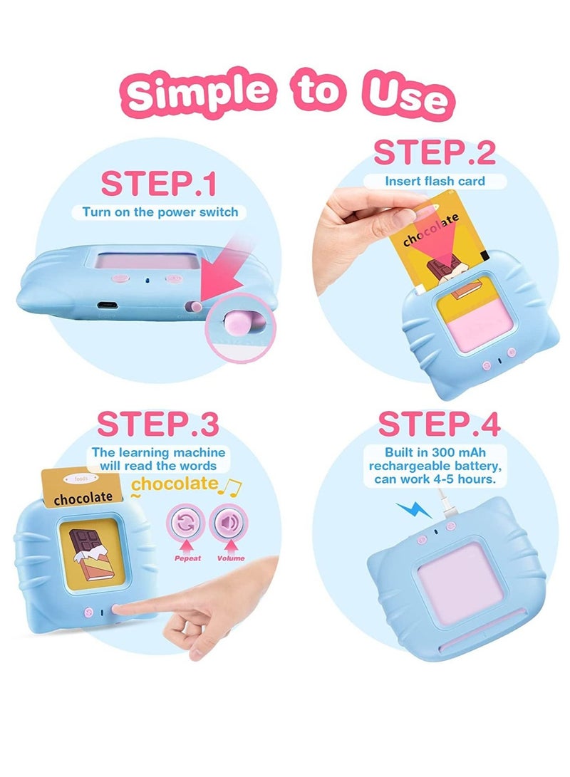 112 بطاقة فلاش تتحدث للأطفال من 2 إلى 4 سنوات، ألعاب تعليمية للأطفال من 1 إلى 4 سنوات - علاج النطق تعلم الحيوانات والأشكال والألوان - Image 2