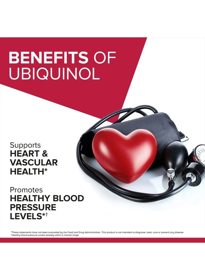 Qunol 2 Pack Mega Ubiquinol Coq10 100 Mg Softgels Active Form Of Coenzyme Q10 For Heart Health 8 Month Supply 240 Count - Image 3