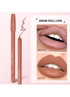 pudaier Lippie Pencil Lipstick with Sharpener Easy to Use Lip Makeup Soft Lipliner Pencil Lip Liner Pencil Matte Waterproof Long Lasting Lipstick Lip Contour Makeup Lip Set Full Color 04  - Image 4