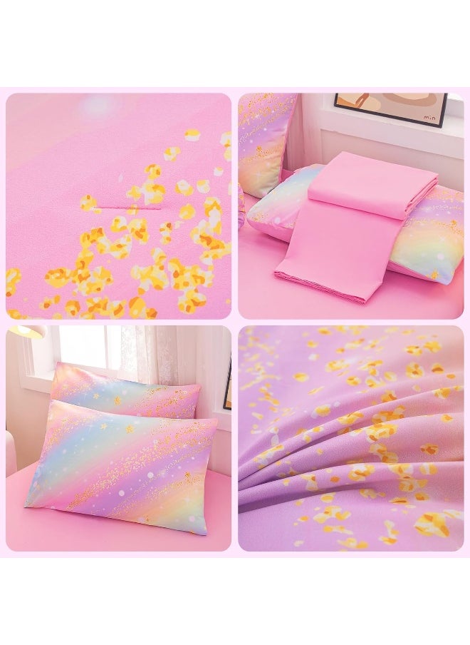 Generic BQH Full Size Bedding Sets Kids Bedding Sets for Girls, Galaxy Bedding 6 Pieces Bed in A Bag Full Size, Glitter Colorful Comforter for Girls  - Image 4