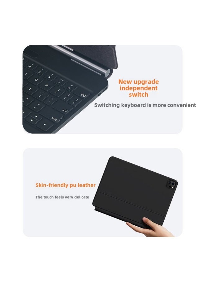 Generic - Second Generation Bluetooth Touch IPad Magic Control Keyboard For IPad Pro /11/ipad 10 Generation-Color:iPadPro 11-inch 1-3 Generation And 10.9-inch IpadAir 4-5 Generation Five-point Magic Control Keyboard-White - Image 1