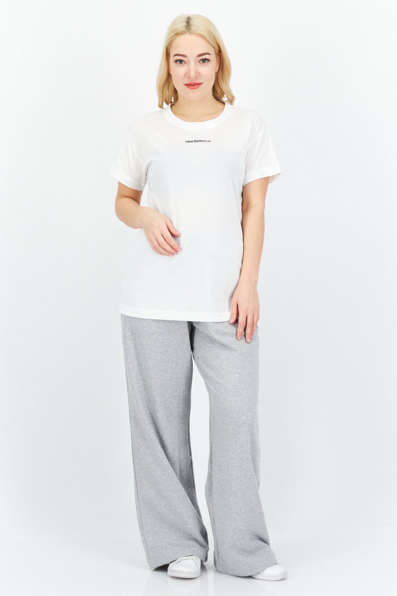New Balance Women Relaxed Fit Short Sleeve Training T-Shirt, White  - Image 2