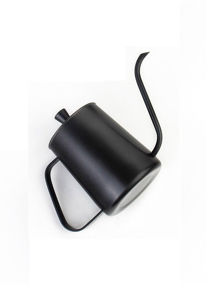 TDAO - V60 304 Food Grade(Not 201 Normal Stainless Steel) Stainless Steel Hand Drip Pour Over Gooseneck Tea Pot/Kettle Black 600ml - Image 1