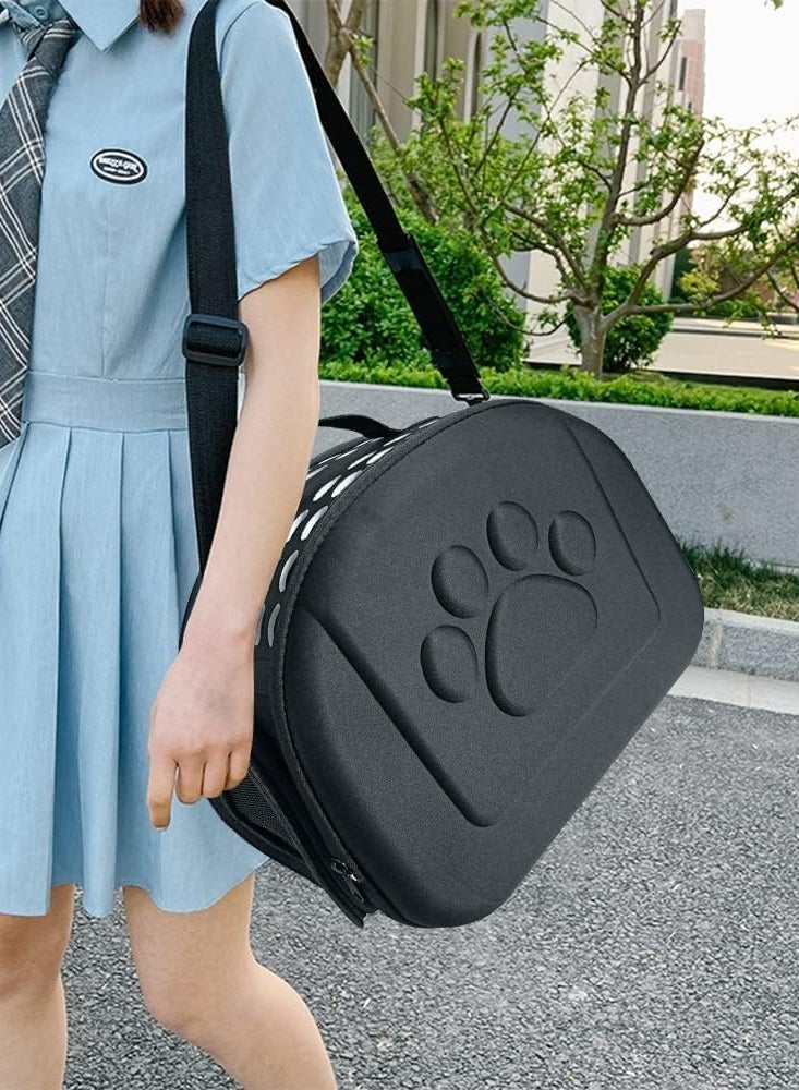 Generic Pet Carrier Bag, Breathable Foldable Comfortable Puppies Travel Carrying Handbag, Pet Crossbody Bag for Travel, Hiking, Outdoor, Black  - Image 5